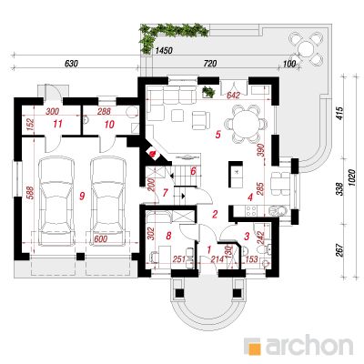  Maja aprikoosipuudes (G2) 1. korruse plaan